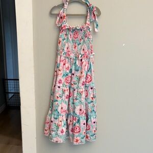 Floral Kids Dress in Pink and Blue
